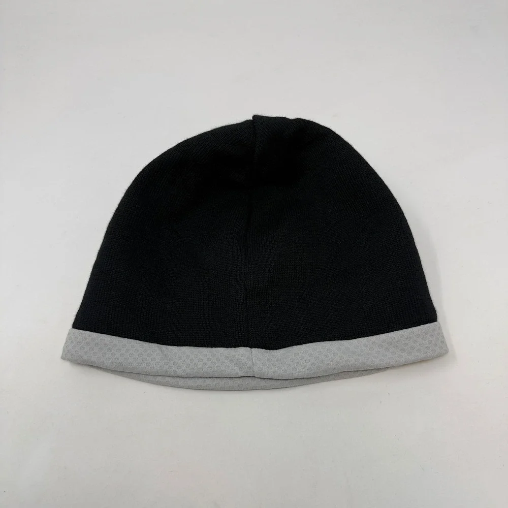 Amazon Logistics Black Knit Beanie Hat Reflective Gray Band Sport-Tek